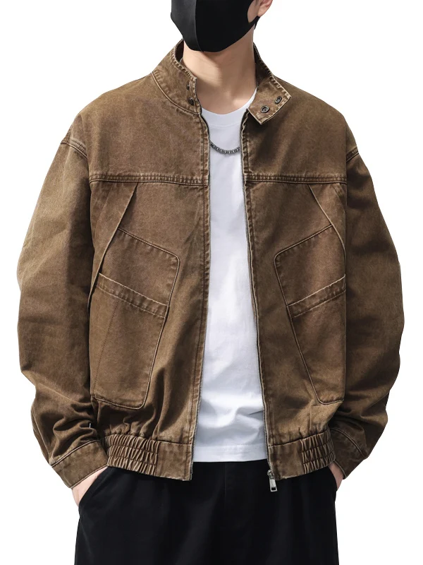 Spring 2026 Loose Fit Pure Cotton Stand Collar Vintage Pilot Denim Jacket Men Casual Workwear Top Youth Straight Body Fit
Spring 2026 Loose Fit Pure Cotton Stand Collar Vintage Pilot Denim Jacket Men Casual Workwear Top Youth Straight Body Fit