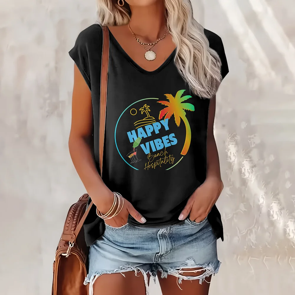 Hawaii Style Summer Trendy New Women's V-Neck Sleeveless T-Shirts Tees 3d Printed Fashion Loose Tank Tops & T-Shirts Plus Size
Hawaii Style Summer Trendy New Women's V-Neck Sleeveless T-Shirts Tees 3d Printed Fashion Loose Tank Tops & T-Shirts Plus Size