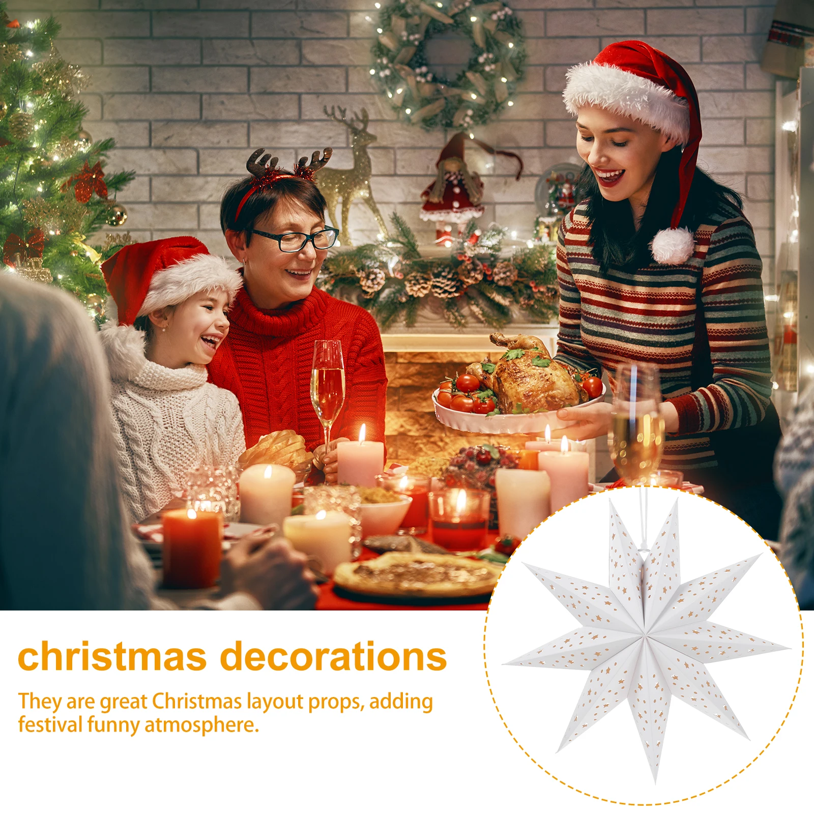3pcs Christmas Lampshades Lantern Covers Star Shape Paper Hanging Pendants Decorative Home Light Shade Accessories 3D Durable
3pcs Christmas Lampshades Lantern Covers Star Shape Paper Hanging Pendants Decorative Home Light Shade Accessories 3D Durable