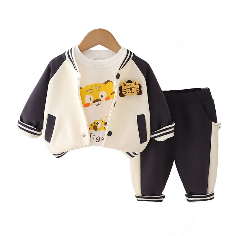 Toddler Boys' Autumn Clothes 2024 Lovely Casual Cartoon Patchwork Cardigan Coats + T-shirts + Pants for Children's Tracksuit Set
Toddler Boys' Autumn Clothes 2024 Lovely Casual Cartoon Patchwork Cardigan Coats + T-shirts + Pants for Children's Tracksuit Set