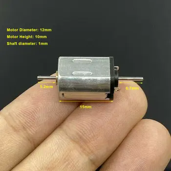 Micro Mini Motor de doble eje N20 de 10mm x 12mm, DC 6V-12V, 20000RPM, alta velocidad, doble eje, gran par, coche de juguete DIY, modelo de tren de riel