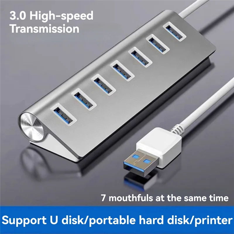 AM-High Speed USB HUB 7 Port Expander USB 3.0 Port Aluminum Alloy Portable USB Splitter For Imac Air Laptop PC
AM-High Speed USB HUB 7 Port Expander USB 3.0 Port Aluminum Alloy Portable USB Splitter For Imac Air Laptop PC