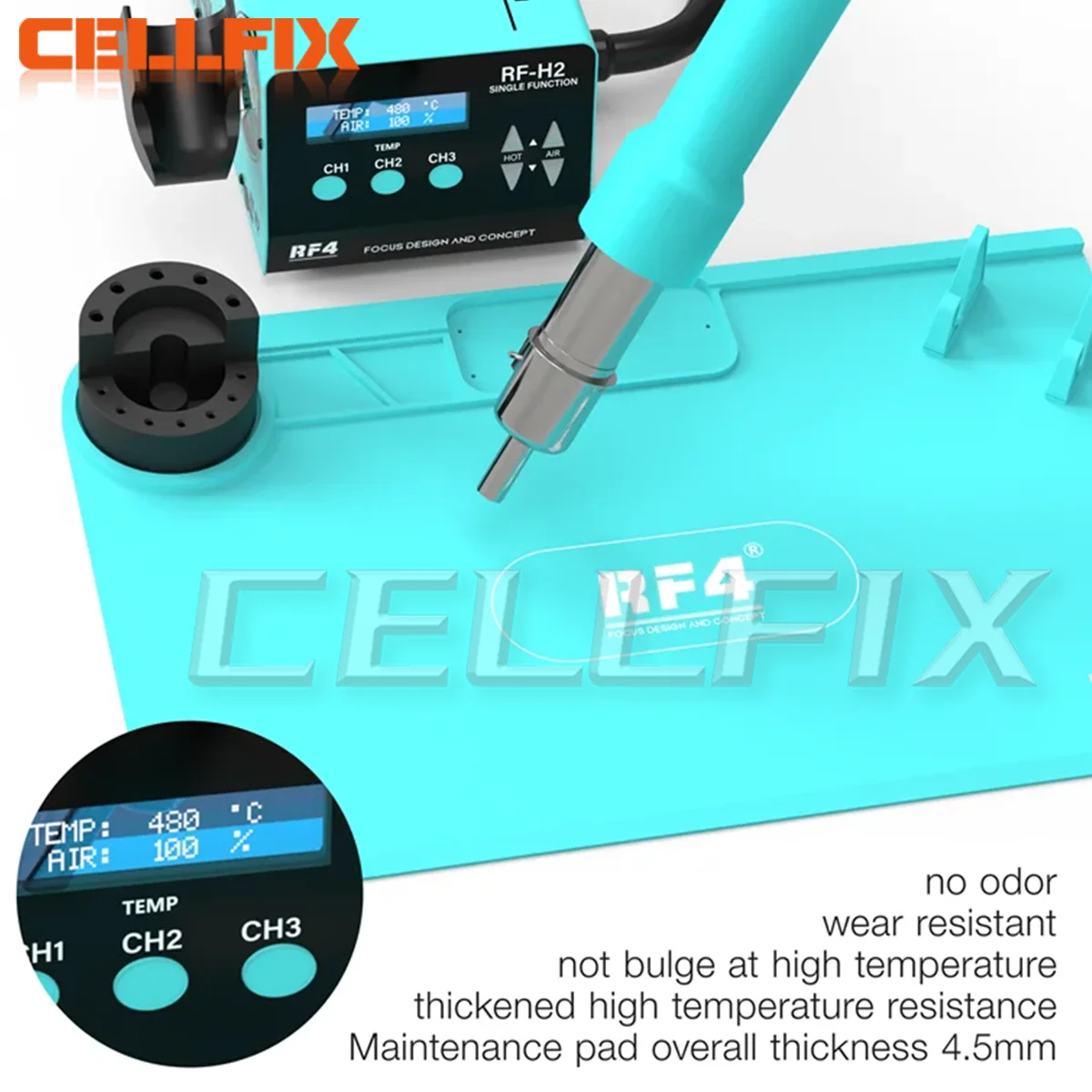 RF4 RF-PO15 RF-PO16 Repair Pad Silicone High Temperature Resistant Thickened for Mobile Phone Electronic Repair Silicone Pad
RF4 RF-PO15 RF-PO16 Repair Pad Silicone High Temperature Resistant Thickened for Mobile Phone Electronic Repair Silicone Pad