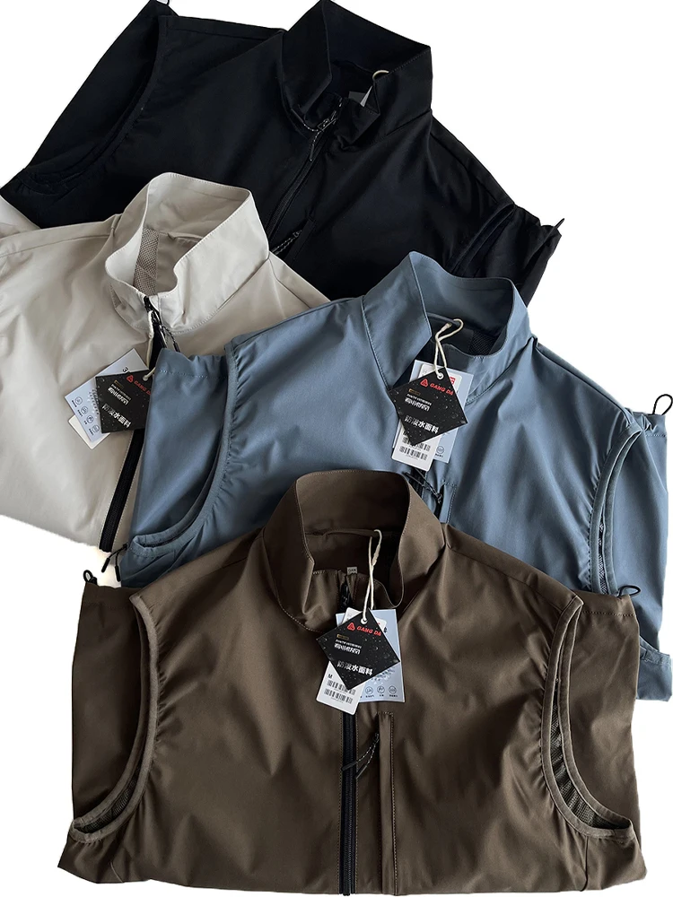 Outdoor Windproof Stand Collar Vest Lightweight Faion Brand Loose Casual Sports oulder Pad Men's Clothing Polyester Fiber
Outdoor Windproof Stand Collar Vest Lightweight Faion Brand Loose Casual Sports oulder Pad Men's Clothing Polyester Fiber