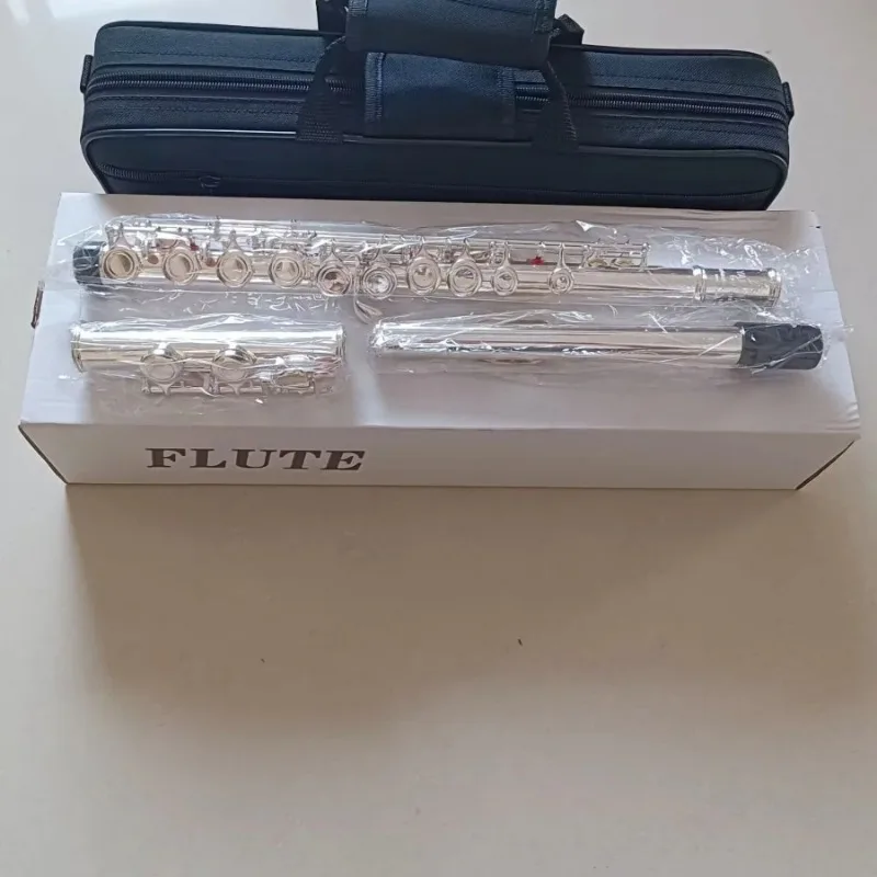 Professional Flute 211SL Model Musical Instrument Silvering Flute with C Tuning and E-Key Silver Flute High Quality Free Music
Professional Flute 211SL Model Musical Instrument Silvering Flute with C Tuning and E-Key Silver Flute High Quality Free Music