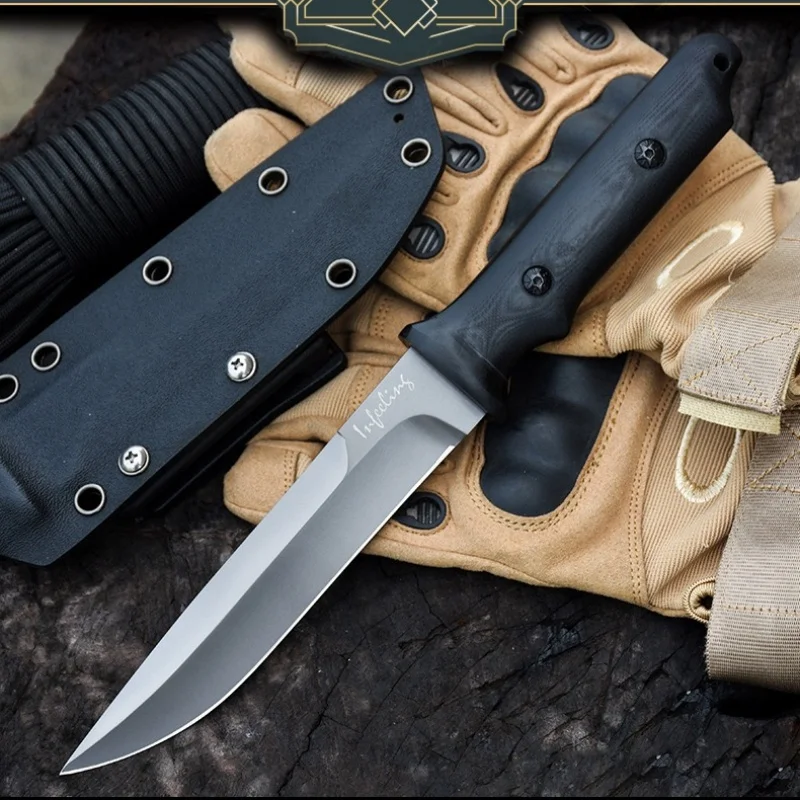 Sharp G10 handle fruit knife hand, meat knife, high hardness camping outdoor knife, household melon and fruit knife
Sharp G10 handle fruit knife hand, meat knife, high hardness camping outdoor knife, household melon and fruit knife