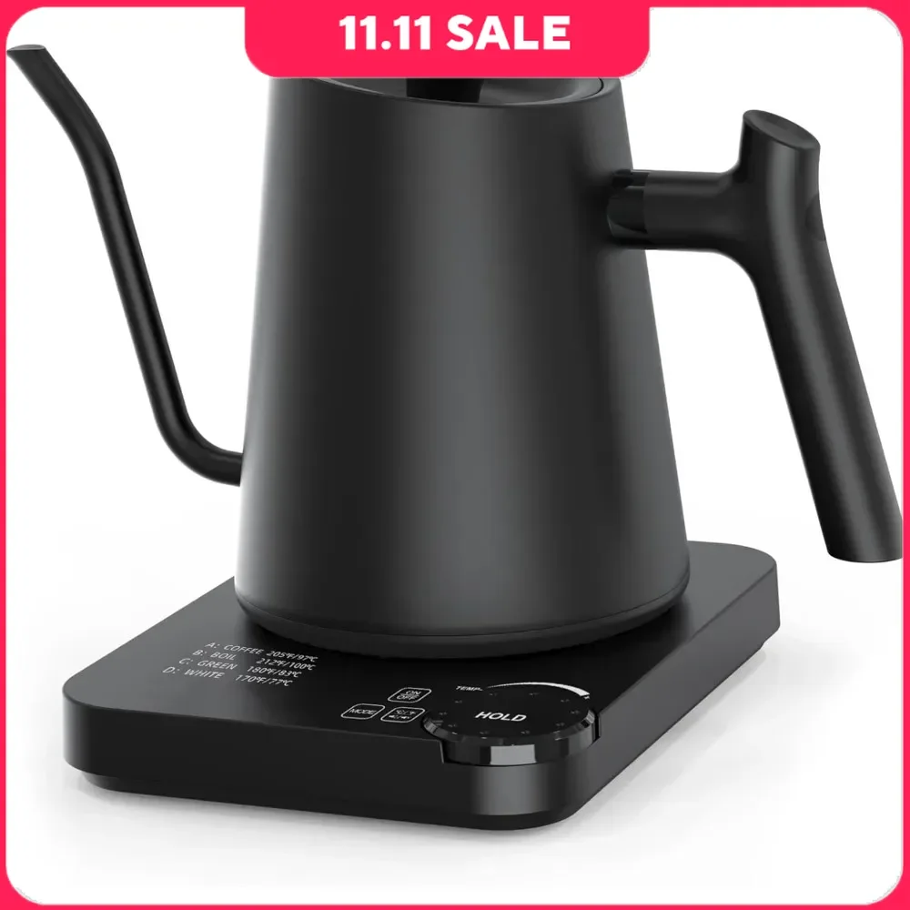 Electric Kettle, 4 Variable Presets, ±1℉ Temperature Control & LED Real-time Temperature Display, 24H Keep Warm, Water Kettles
Electric Kettle, 4 Variable Presets, ±1℉ Temperature Control & LED Real-time Temperature Display, 24H Keep Warm, Water Kettles