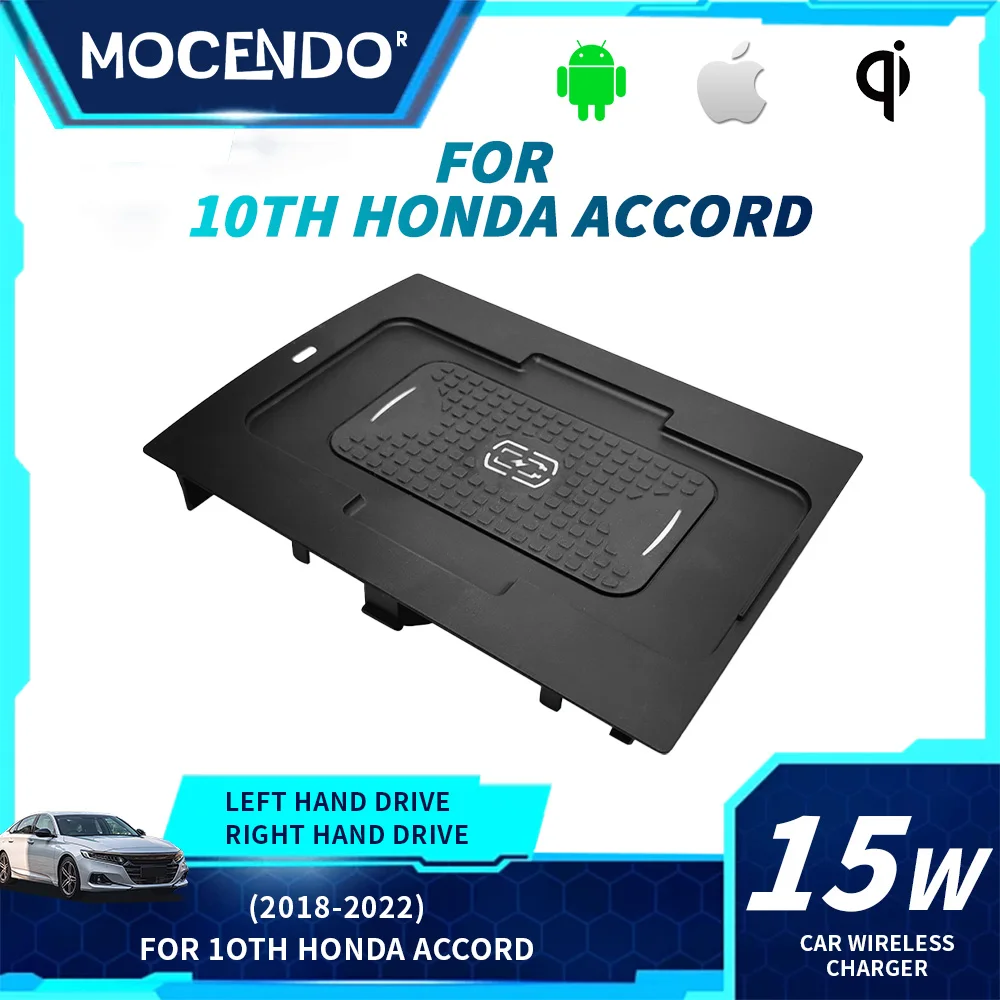 Беспроводное зарядное устройство Qi 15W для Honda Accord 2018-2022, без вибрации, простая установка, для iPhone и Android, аксессуары для салона автомобиля
Беспроводное зарядное устройство Qi 15W для Honda Accord 2018-2022, без вибрации, простая установка, для iPhone и Android, аксессуары для салона автомобиля
