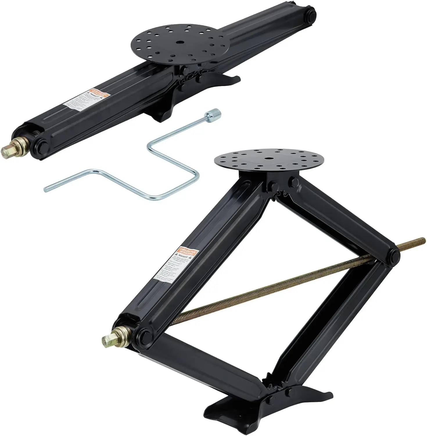 Garvee Set of 2 30" RV Scissor Jack, 5000lbs Capacity Heavy Duty Steel Stabilizer Leveling Jacks with Crank Handle for Camper Trailer 5th Wheel Motorhome Kit Black
Garvee Set of 2 30" RV Scissor Jack, 5000lbs Capacity Heavy Duty Steel Stabilizer Leveling Jacks with Crank Handle for Camper Trailer 5th Wheel Motorhome Kit Black