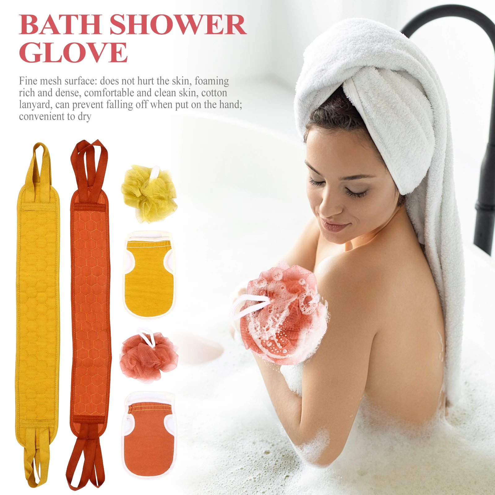 6pcs Back Scrubber Bath Shower Glove Body Strap Oxygen Absorbing Cotton Exfoliating Gloves For Skin Care Cleaning Bath Brush
6pcs Back Scrubber Bath Shower Glove Body Strap Oxygen Absorbing Cotton Exfoliating Gloves For Skin Care Cleaning Bath Brush