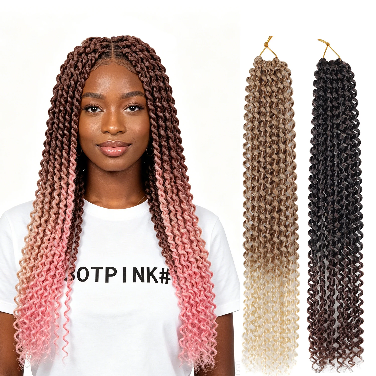Passion Twist Crochet Hair Extensions Synthetic Spring Twist Braiding Hair Black Bohemian Curly Style for Women
Passion Twist Crochet Hair Extensions Synthetic Spring Twist Braiding Hair Black Bohemian Curly Style for Women