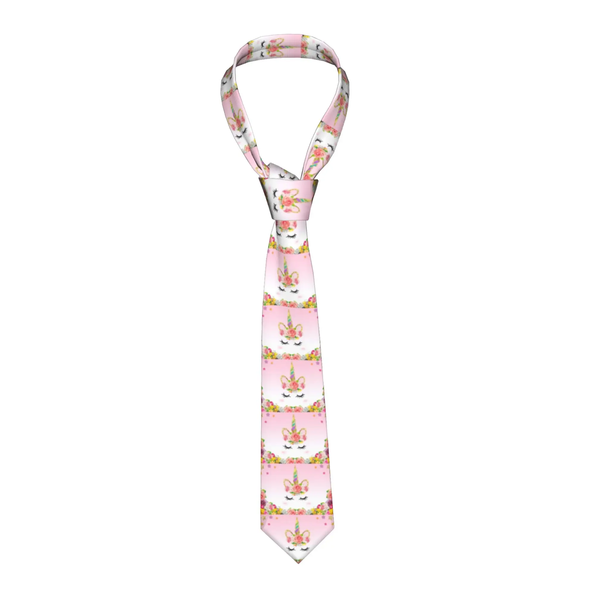 Мужской шелковый галстук с индивидуальным мультяшным принтом единорога и цветов для делового стиля
Мужской шелковый галстук с индивидуальным мультяшным принтом единорога и цветов для делового стиля