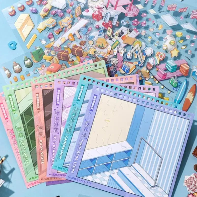 Cognitive Development 3D Cartoon Sticker Book Grocery Store Theme Quiet DIY Activity
Cognitive Development 3D Cartoon Sticker Book Grocery Store Theme Quiet DIY Activity