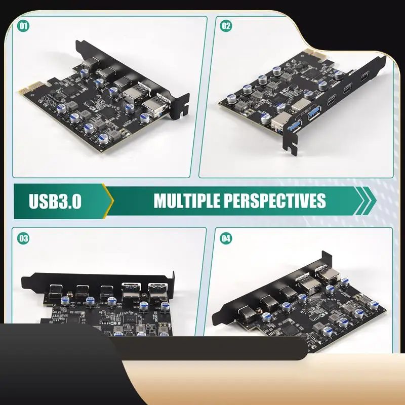 Карта расширения Pcie на 5 портов (3X USB C, 2X USB 3.0-A) Карта расширения PCI Express для Windows 10/8/7 и MAC OS 10.8.2-T44C
Карта расширения Pcie на 5 портов (3X USB C, 2X USB 3.0-A) Карта расширения PCI Express для Windows 10/8/7 и MAC OS 10.8.2-T44C