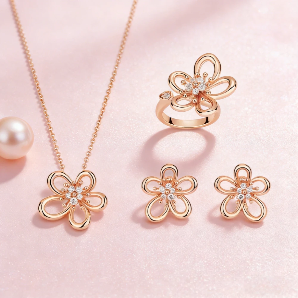 Модный ювелирный набор 2026 года с цирконами в форме цветка, романтический подарок в природном стиле для женщин, сувениры для вечеринок
Модный ювелирный набор 2026 года с цирконами в форме цветка, романтический подарок в природном стиле для женщин, сувениры для вечеринок