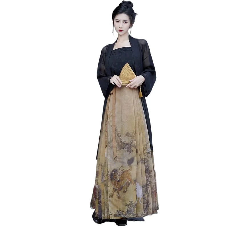 Chinese Style Women's Hanfu Shanhaijing Ming Made Horse Face Skirt Daily Commuting Half Skirt Strapless Sunscreen Cardigan Set
Chinese Style Women's Hanfu Shanhaijing Ming Made Horse Face Skirt Daily Commuting Half Skirt Strapless Sunscreen Cardigan Set