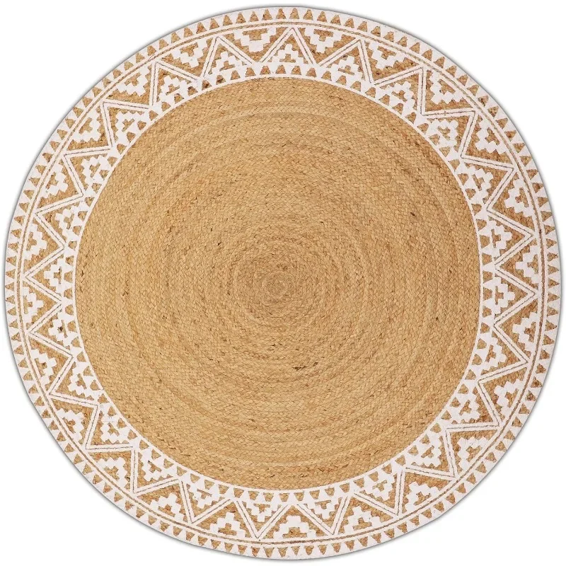 Household Jute Woven Area Carpet, Printed Jute Carpet, Stain Resistant, Natural Handmade Circular Bohemian Jute Area Carpet
Household Jute Woven Area Carpet, Printed Jute Carpet, Stain Resistant, Natural Handmade Circular Bohemian Jute Area Carpet