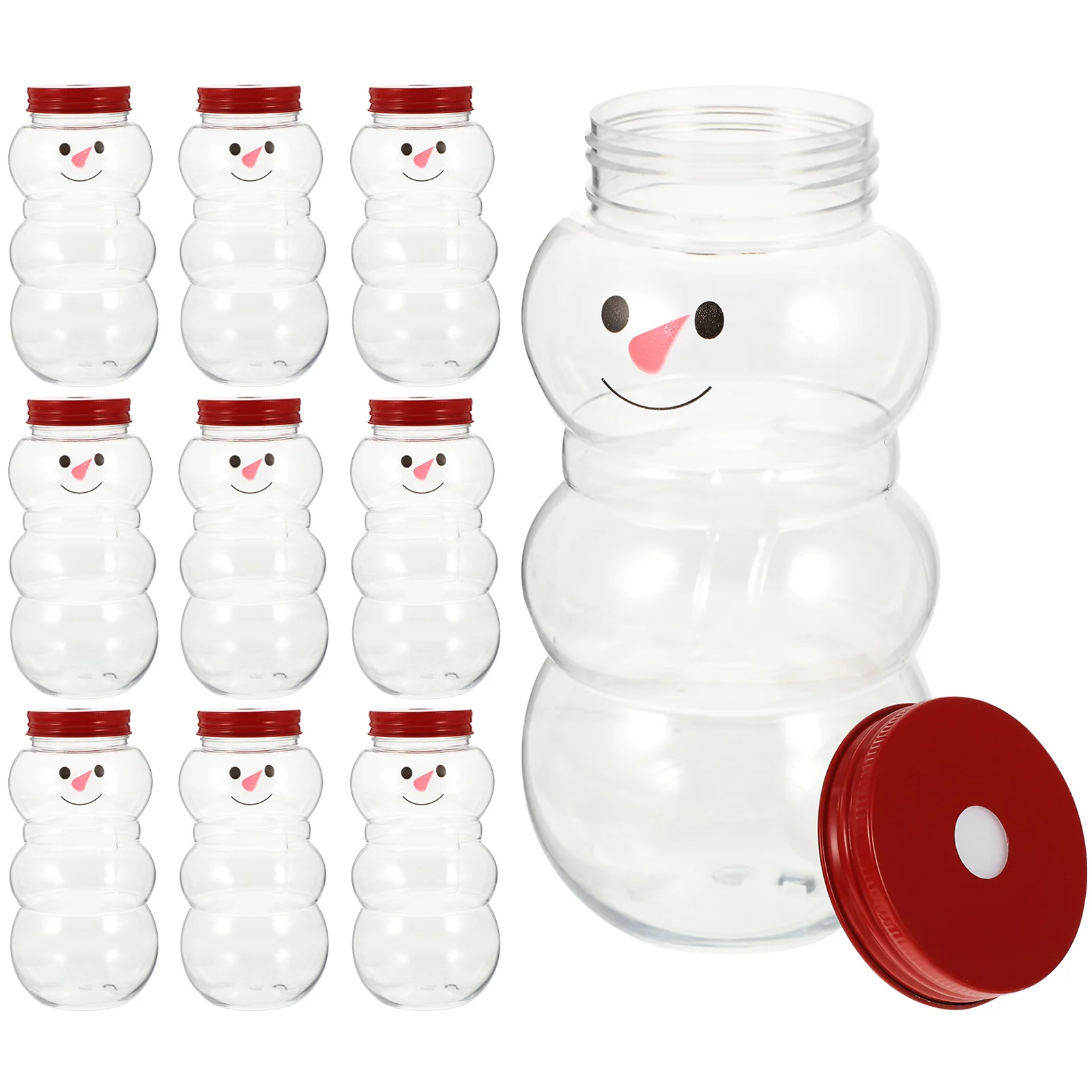 10 Pcs Christmas Snowman Drink Bottles 500ml Red Lid Sealed Packaging Juice Containers Portable C y Jars Outdoor Beverages
10 Pcs Christmas Snowman Drink Bottles 500ml Red Lid Sealed Packaging Juice Containers Portable C y Jars Outdoor Beverages