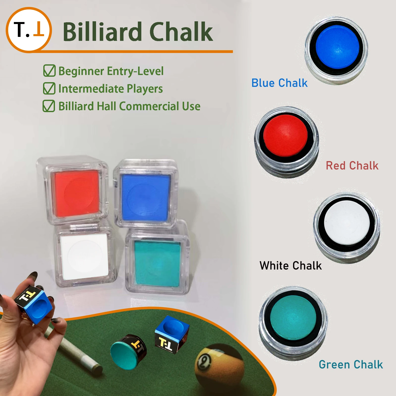 Billiard Chalk - Anti-Slip & Stable Cue, Precise Ball Control, Score in One Shot!
Billiard Chalk - Anti-Slip & Stable Cue, Precise Ball Control, Score in One Shot!