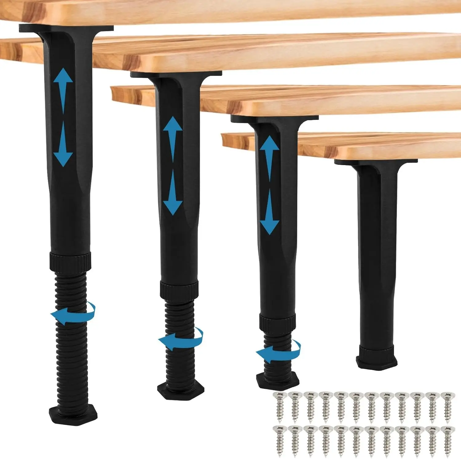 4PCS Bed Frame Support Legs Adjustable Height (7.87-14.57), Bed Slat Support Leg, Bed Frame Center Support Furniture Leg Replace
4PCS Bed Frame Support Legs Adjustable Height (7.87-14.57), Bed Slat Support Leg, Bed Frame Center Support Furniture Leg Replace