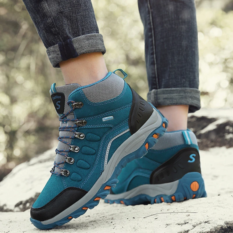 Winter High Top Women Shoes Brand Men's Hiking Boots Outdoor Trekking Boots Woman Mountain Climbing Sneakers Couple Botas Mujer
Winter High Top Women Shoes Brand Men's Hiking Boots Outdoor Trekking Boots Woman Mountain Climbing Sneakers Couple Botas Mujer