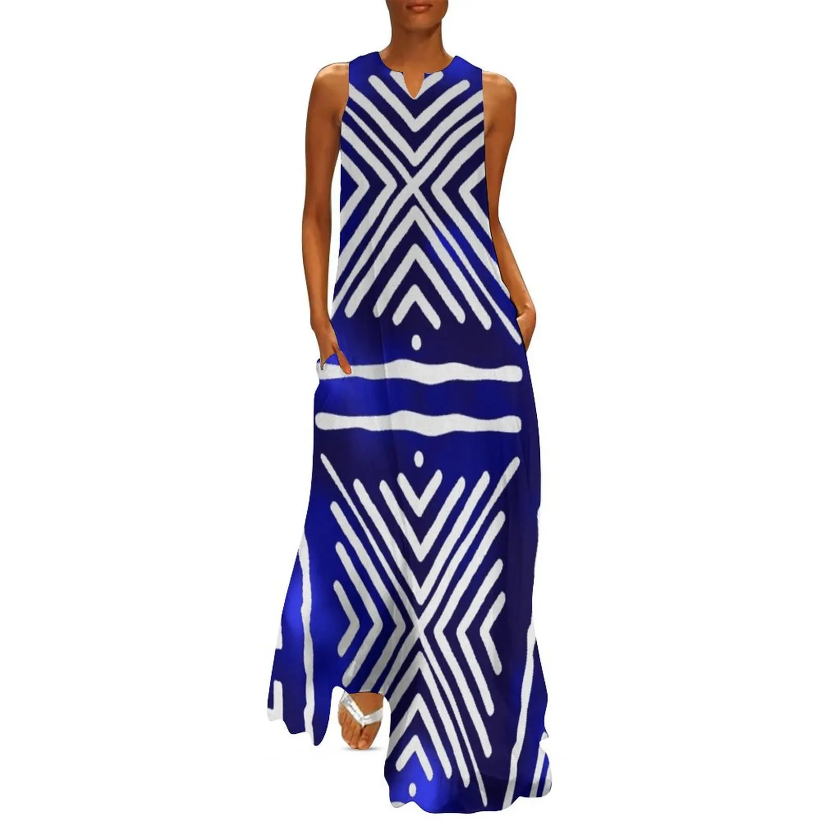 Blue African Mud Cloth Design Long Dress birthday dresses for women Dress women Dress
Blue African Mud Cloth Design Long Dress birthday dresses for women Dress women Dress