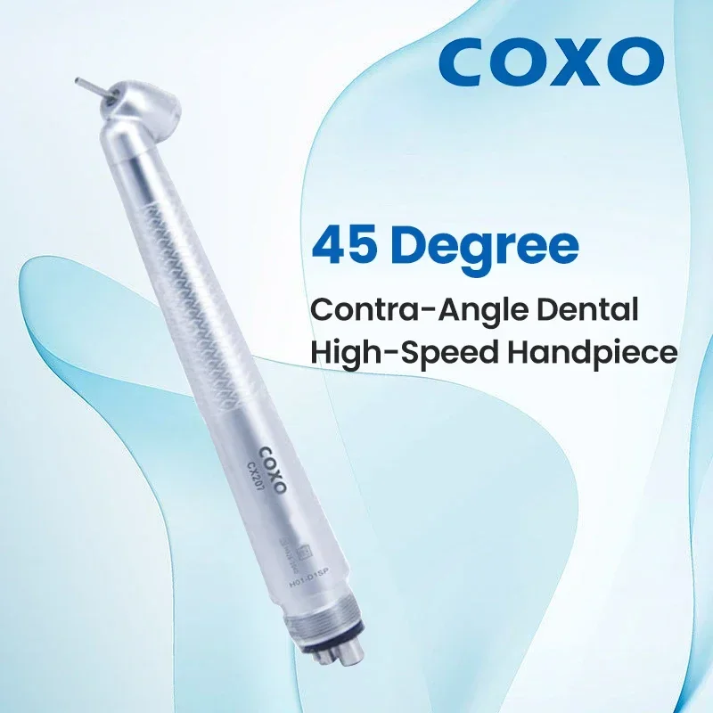 COXO Cx207 45 ° Стоматологический высокоскоростной угловой наконечник, импортный подшипник, пневматическая турбина для чистки и отбеливания зубов
COXO Cx207 45 ° Стоматологический высокоскоростной угловой наконечник, импортный подшипник, пневматическая турбина для чистки и отбеливания зубов