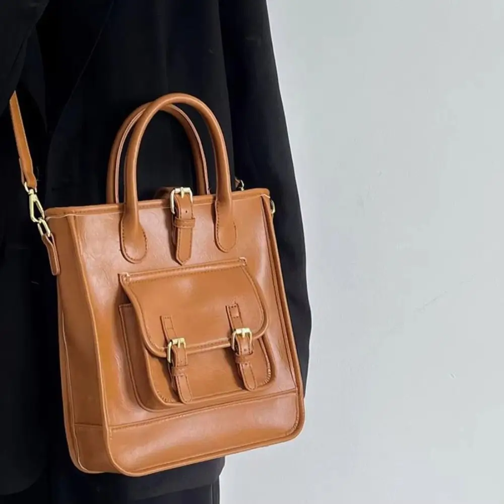 Casual PU Vintage Preppy Briefcase Large Capacity Solid Color Shoulder Bag Handbag British Style Brown Message Bag Girls
Casual PU Vintage Preppy Briefcase Large Capacity Solid Color Shoulder Bag Handbag British Style Brown Message Bag Girls