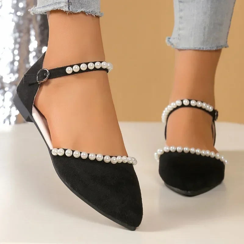 Shoes for Women 2025 Closed Toe Women's Sandals Concise Daily Ladies Pointed Toe String Bead Buckle Strap Cover Heel Flat Shoes
Shoes for Women 2025 Closed Toe Women's Sandals Concise Daily Ladies Pointed Toe String Bead Buckle Strap Cover Heel Flat Shoes