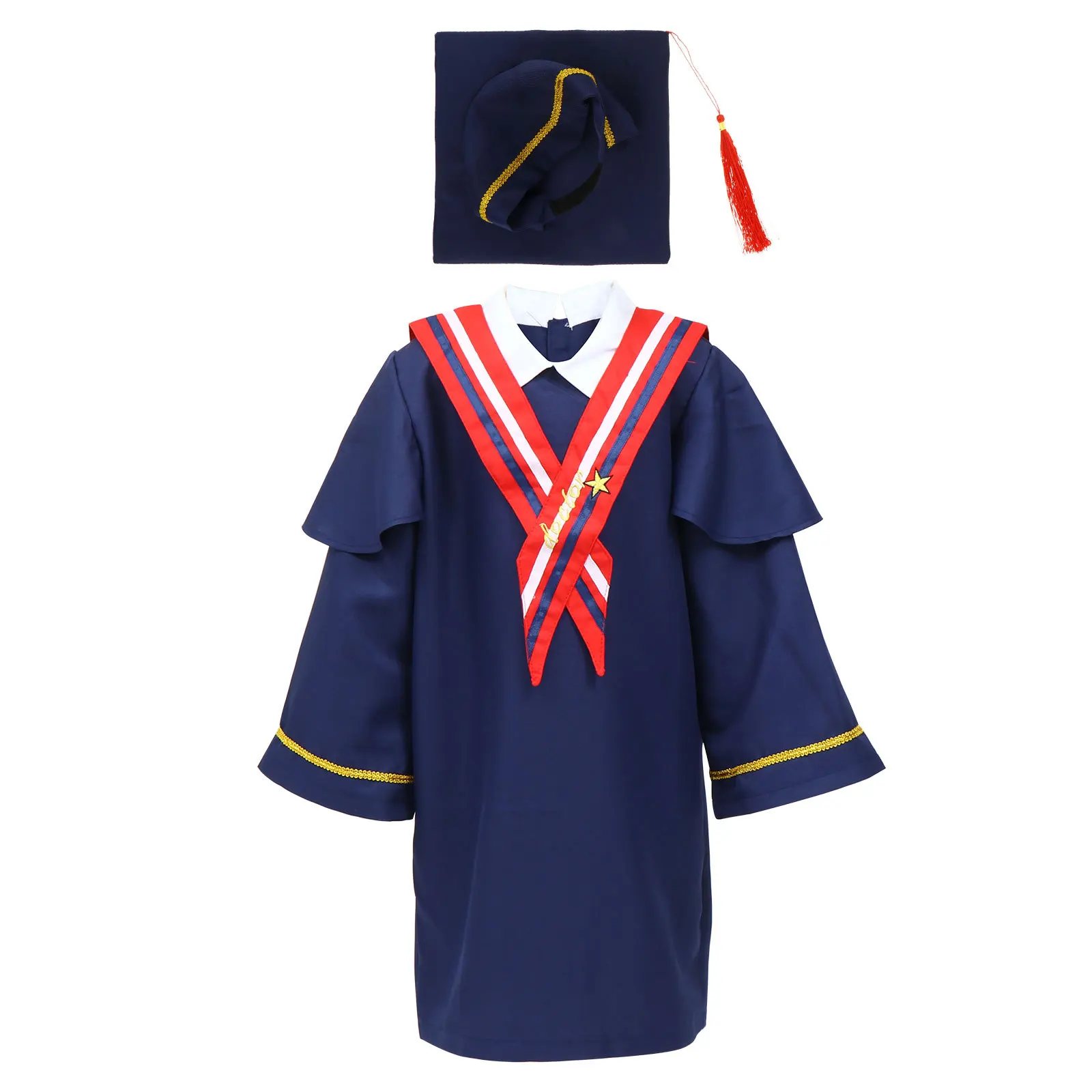 Children Graduation Gown High Quality Comfortable Thick Fabric Graduation Costume Photo Prop Kindergarten Dress Set
Children Graduation Gown High Quality Comfortable Thick Fabric Graduation Costume Photo Prop Kindergarten Dress Set