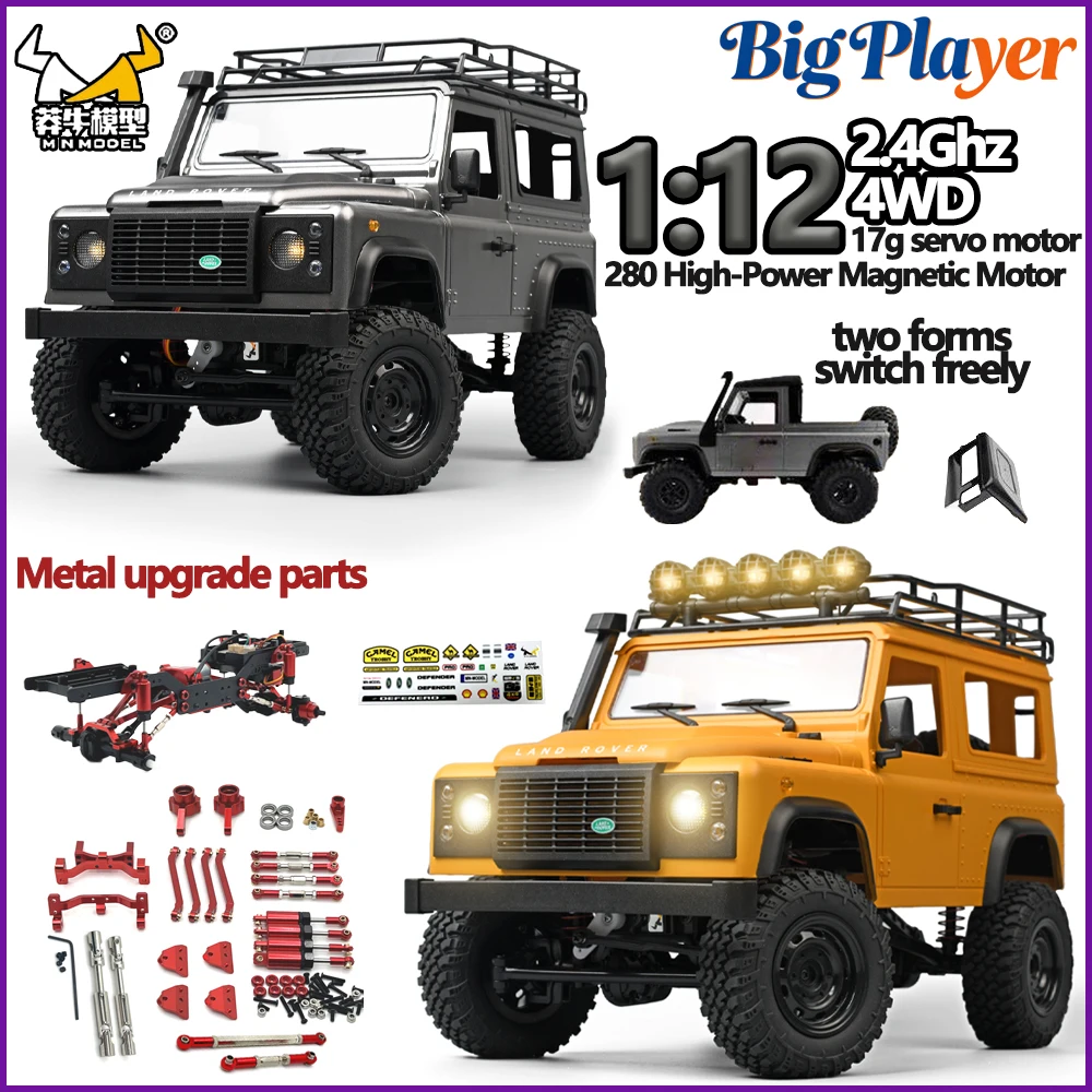 Mangniu MN99S/MN98 1/12 Scale Metal Upgrade 4WD Electric RC Rock Crawler 2.4G Remote Control Toy Truck for Boys & Adults
Mangniu MN99S/MN98 1/12 Scale Metal Upgrade 4WD Electric RC Rock Crawler 2.4G Remote Control Toy Truck for Boys & Adults