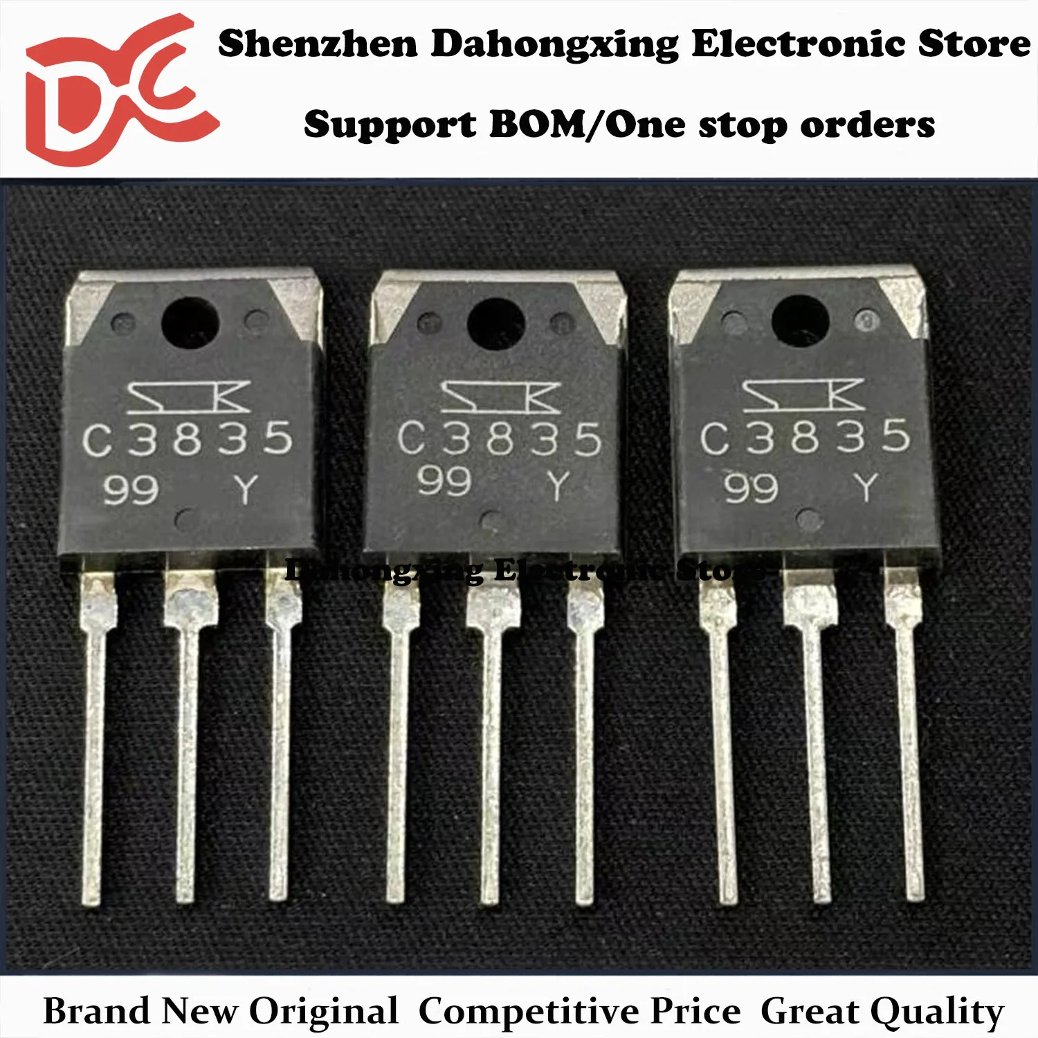 New Original 10Pcs 2SC3835 C3835 TO-3P 7A 200V Powerful Transistor Electronic Components Great Quality
New Original 10Pcs 2SC3835 C3835 TO-3P 7A 200V Powerful Transistor Electronic Components Great Quality