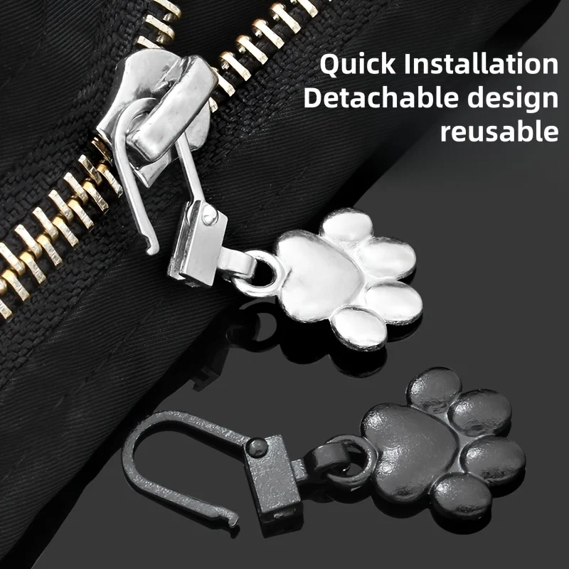 4Pcs Cat Paw Metal Zipper Pulls, Detachable Zipper Head Replacement for Clothes, Luggage, Jackets, Bags
4Pcs Cat Paw Metal Zipper Pulls, Detachable Zipper Head Replacement for Clothes, Luggage, Jackets, Bags