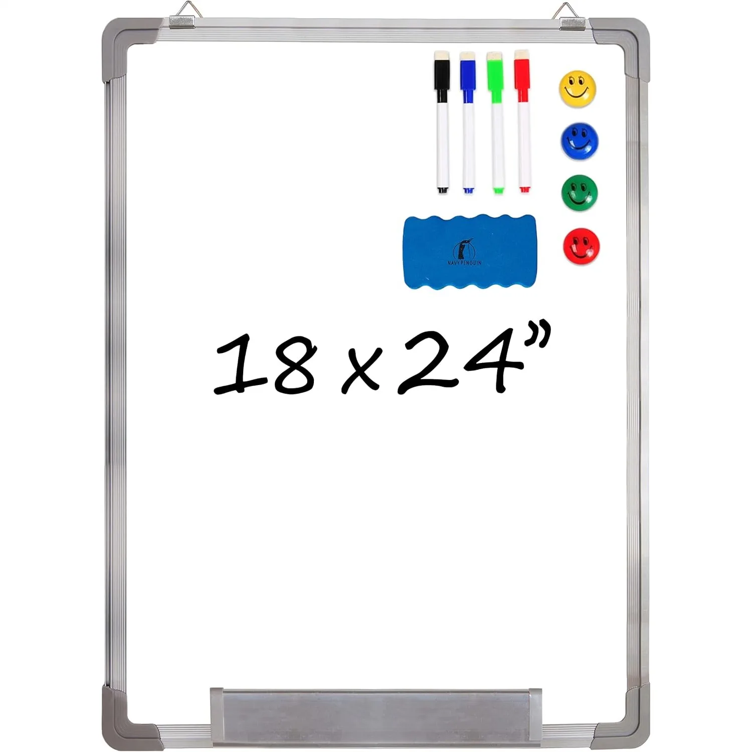 Whiteboard Set 18x24 in with Magnetic Eraser, Markers & Magnets for Home Office Planning
Whiteboard Set 18x24 in with Magnetic Eraser, Markers & Magnets for Home Office Planning