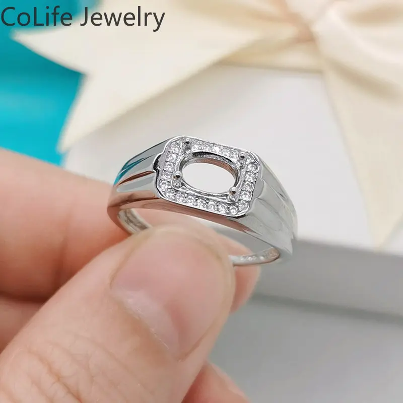 Solid 925 Silver Ring Setting 5mm*7mm Gemstone Ring Setting with 3 Layers 18K Gold Plating Man Jewelry DIY Supplier
Solid 925 Silver Ring Setting 5mm*7mm Gemstone Ring Setting with 3 Layers 18K Gold Plating Man Jewelry DIY Supplier