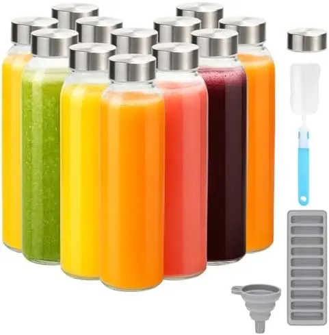 Стеклянные бутылки для воды Zukro, 18 унций, 12 штук в упаковке – без BPA, герметичные, с крышками из нержавеющей стали для соков и хранения
Стеклянные бутылки для воды Zukro, 18 унций, 12 штук в упаковке – без BPA, герметичные, с крышками из нержавеющей стали для соков и хранения