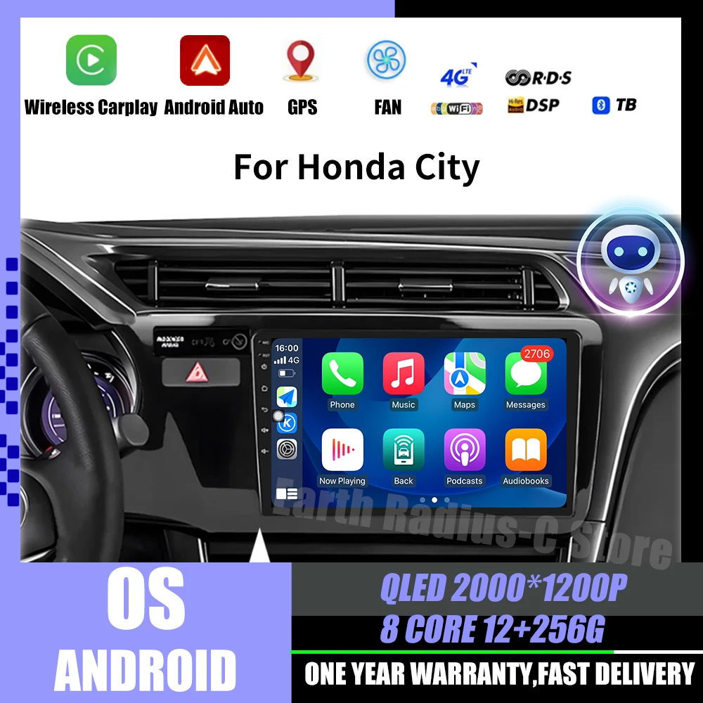 for Honda City 2014 2015 2016 2017 2018 2019 Android 14 Car Radio GPS Navi DSP IPS QLED Screen Car Player WIFl BT 4G Head unit
for Honda City 2014 2015 2016 2017 2018 2019 Android 14 Car Radio GPS Navi DSP IPS QLED Screen Car Player WIFl BT 4G Head unit