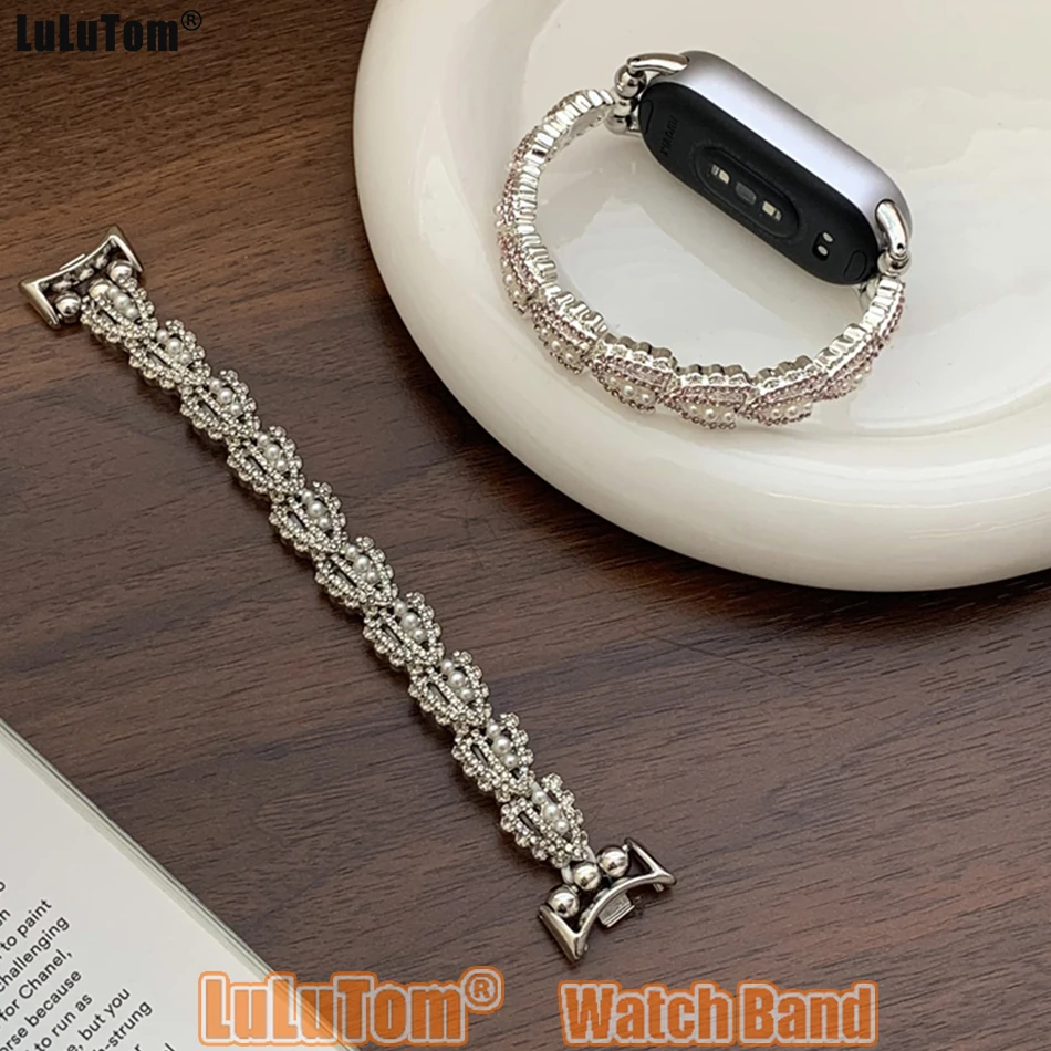 Strap For Xiaomi Mi Band 10 9 8 Pro Fashion Shell Diamond Pearl Watchband For Miband 8Pro 9 Pro Metal Elastic Bracelet Wristband
Strap For Xiaomi Mi Band 10 9 8 Pro Fashion Shell Diamond Pearl Watchband For Miband 8Pro 9 Pro Metal Elastic Bracelet Wristband