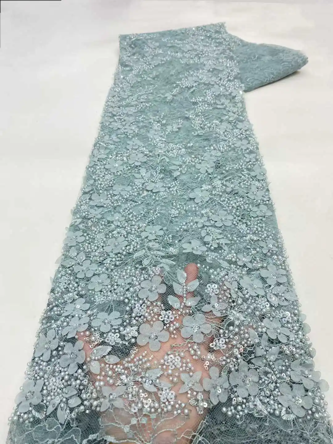 African 3D Lace Fabric 2026 High Quality Flower Nigeria Lace French Beaded Lace Fabric Embroidered Sequin Lace For Wedding Dress
African 3D Lace Fabric 2026 High Quality Flower Nigeria Lace French Beaded Lace Fabric Embroidered Sequin Lace For Wedding Dress