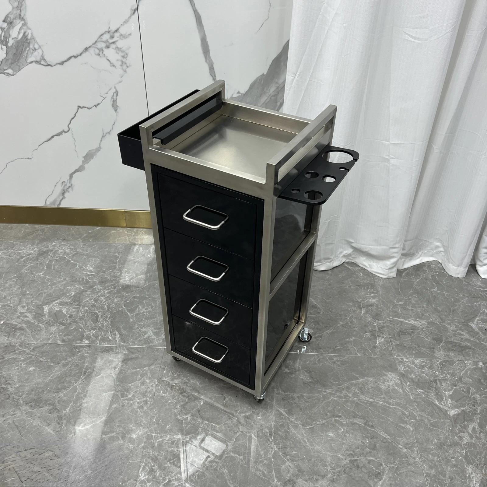 Barber Shop Tool Cabinet for Hair Salon Stainless Steel Hair Cutting Tool Storage Rack
Barber Shop Tool Cabinet for Hair Salon Stainless Steel Hair Cutting Tool Storage Rack