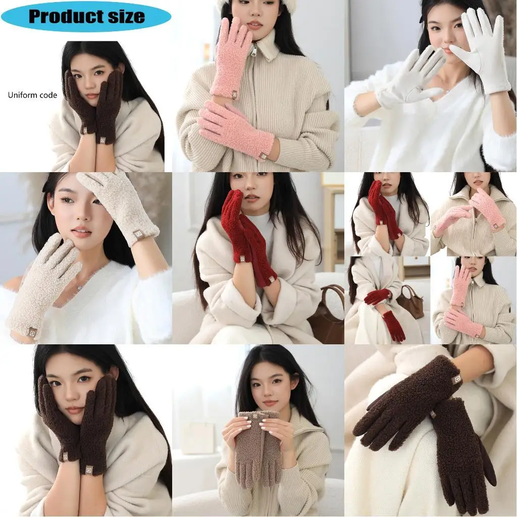 Fashionable Women Gloves Faux Shearling Insulated Winter Gloves Cold Weather Outdoor Activity Driving
Fashionable Women Gloves Faux Shearling Insulated Winter Gloves Cold Weather Outdoor Activity Driving