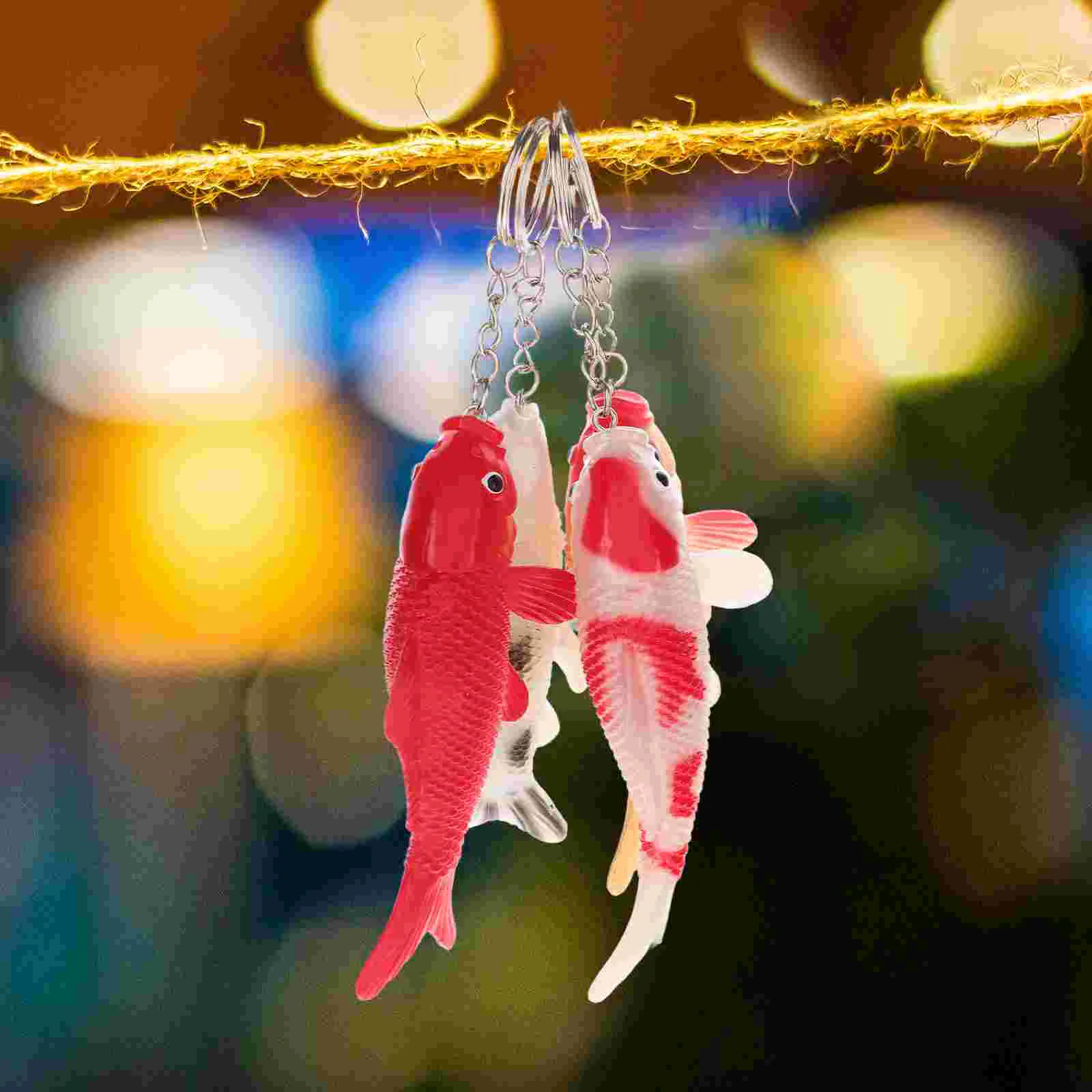 4 Pcs Children's Keychain Decorative Pendant Lifelike Koi Fish Tank Model Ring Hanging Adorn for Bag
4 Pcs Children's Keychain Decorative Pendant Lifelike Koi Fish Tank Model Ring Hanging Adorn for Bag