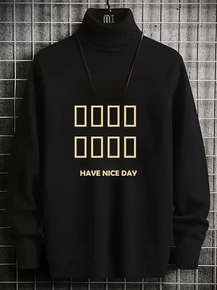 Осенний мужской свитер с высоким воротником, повседневный, приталенный, с принтом, модный, новый, парный, с длинными рукавами, вязаный топ из качественного материала
Осенний мужской свитер с высоким воротником, повседневный, приталенный, с принтом, модный, новый, парный, с длинными рукавами, вязаный топ из качественного материала