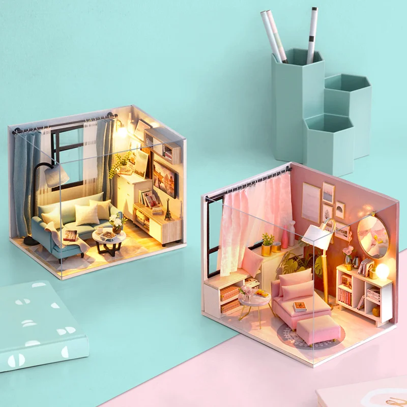 Mini House Manual Diy House Mini House Production Model Children Toys Modern Style Happy Little Time
Mini House Manual Diy House Mini House Production Model Children Toys Modern Style Happy Little Time