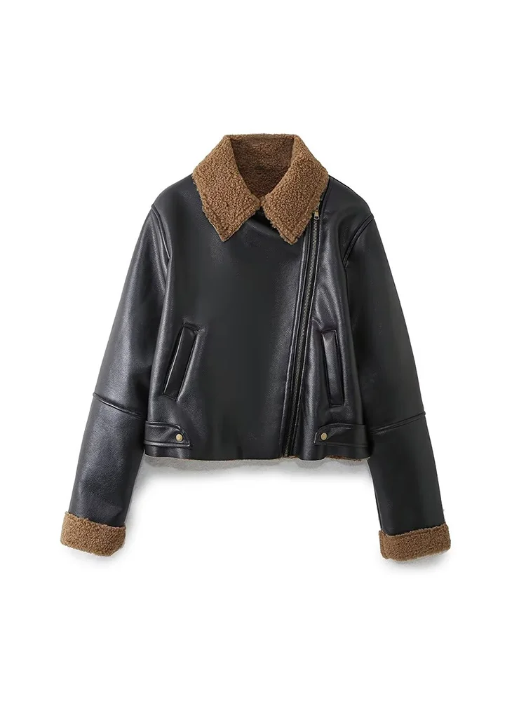 ZAMUZ European and American style 2024 women's new fashion versatile casual velvet lined motorcycle jacket
ZAMUZ European and American style 2024 women's new fashion versatile casual velvet lined motorcycle jacket