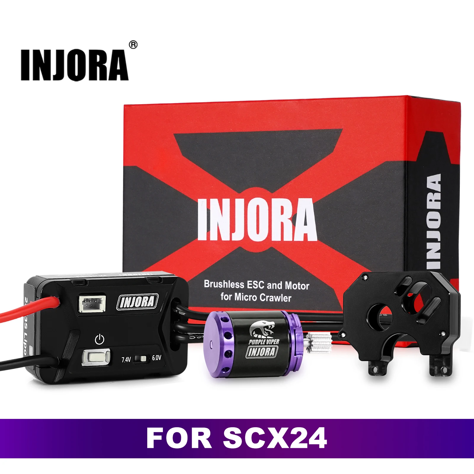 Waterproof MBL32 G2 Brushless ESC & 1721 Purple Viper Outrunner Motor for 1/24 Axial SCX24
Waterproof MBL32 G2 Brushless ESC & 1721 Purple Viper Outrunner Motor for 1/24 Axial SCX24