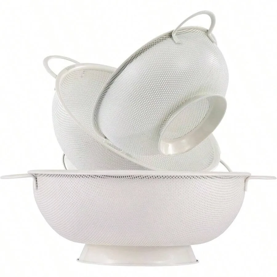 【New style】Stainl Steel Colander 3 PieceMetal Strainer Basket With Solid Base And Handles For Kitchen Food Pasta Noodles Vegeta
【New style】Stainl Steel Colander 3 PieceMetal Strainer Basket With Solid Base And Handles For Kitchen Food Pasta Noodles Vegeta