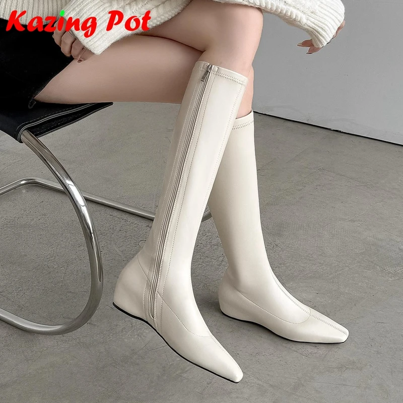 2026 Microfiber Square Toe Med Heels Increased Riding Boots Dating Warm Autumn Winter Shoes Concise Brand Women Knee-high Boots
2026 Microfiber Square Toe Med Heels Increased Riding Boots Dating Warm Autumn Winter Shoes Concise Brand Women Knee-high Boots