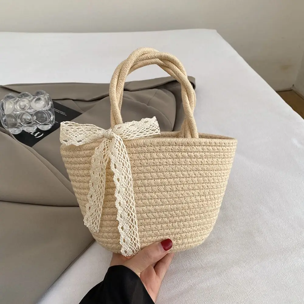 Portable Solid Color Cotton Woven Bag Handmade Square Women Handbag Large Capacity Shopping Tote Bag
Portable Solid Color Cotton Woven Bag Handmade Square Women Handbag Large Capacity Shopping Tote Bag