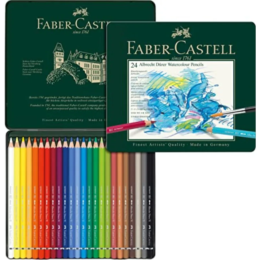 FC117524 Albrecht Durer Artist Watercolor Pencils in A Tin 24 Pack,Assorted
FC117524 Albrecht Durer Artist Watercolor Pencils in A Tin 24 Pack,Assorted